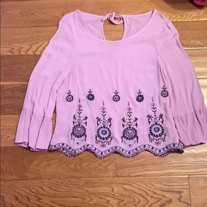 Purple Aeropostale embroidered top